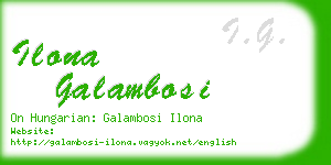 ilona galambosi business card